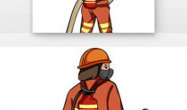 消防员漫画图,守护家园的火焰英雄